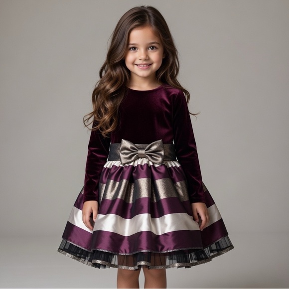 Bonnie Jean Other - Bonnie Jean size 6X Velvet Burgundy Dress